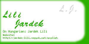 lili jardek business card